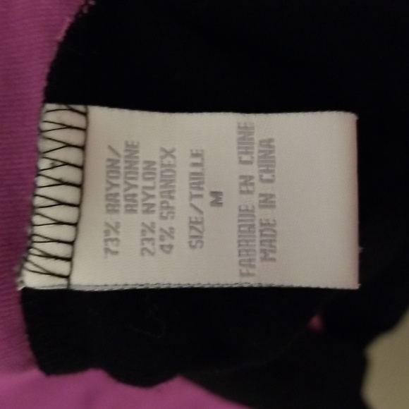 💥LAST CHANCE💥 SUZY SHIER PINK PURPLE ON BLACK COLOUR BLOCK DRESS SZ MED - Picture 4 of 4